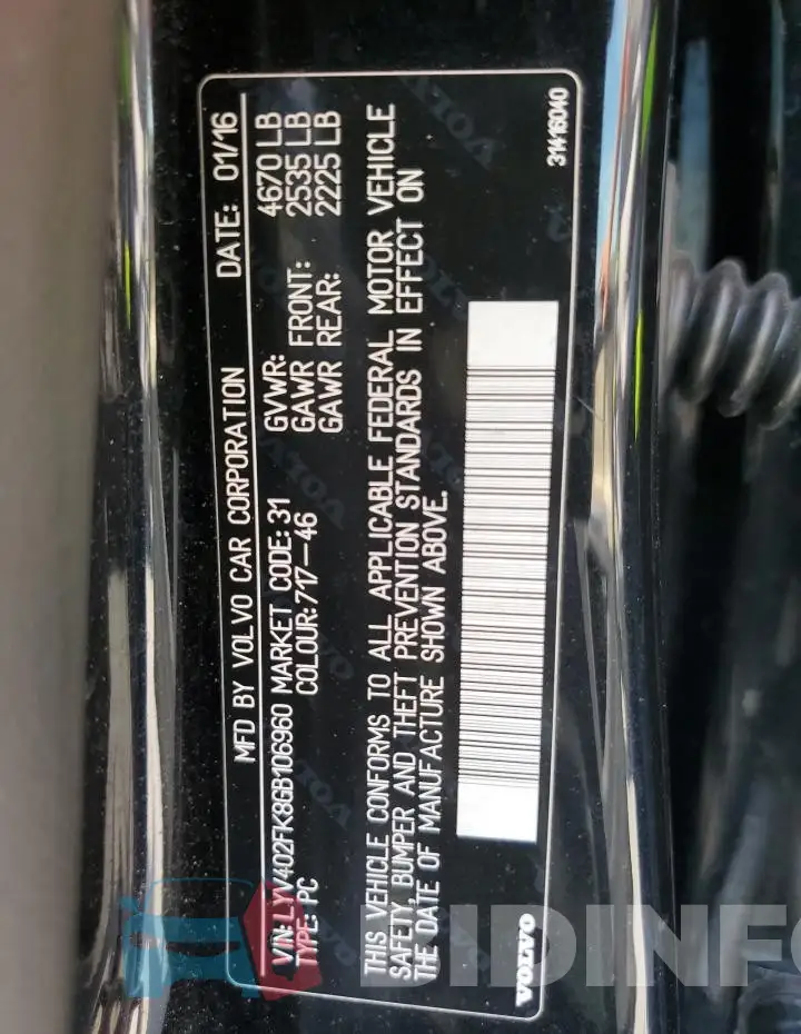 LYV402FK8GB106960 Photo# 12