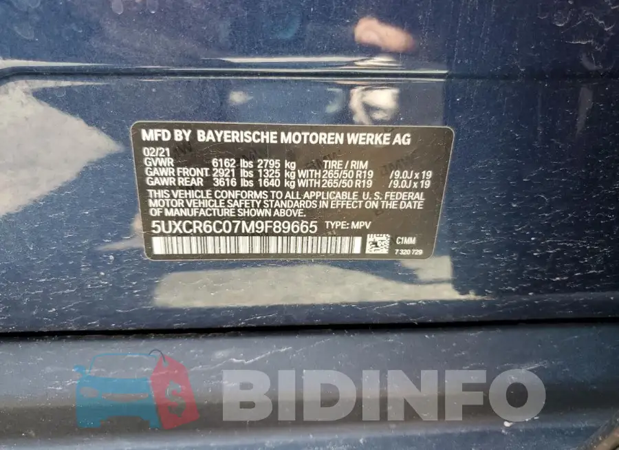 5UXCR6C07M9F89665 Photo# 13