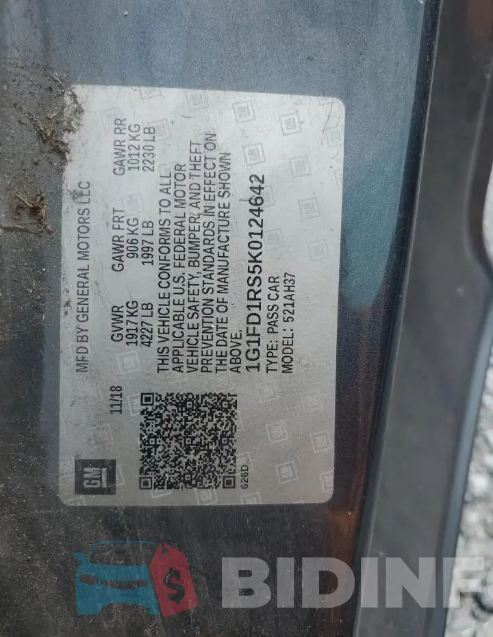 1G1FD1RS5K0124642 Photo# 13