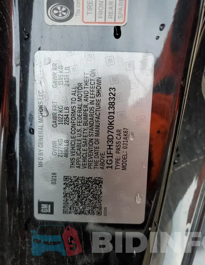 1G1FH3D70K0138323 Photo# 12