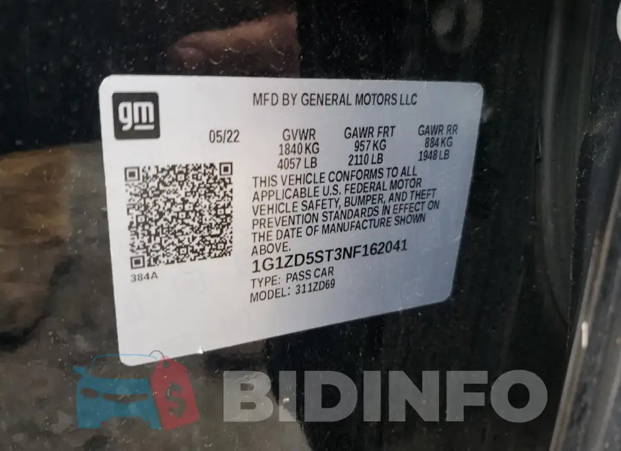 1G1ZD5ST3NF162041 Photo# 12