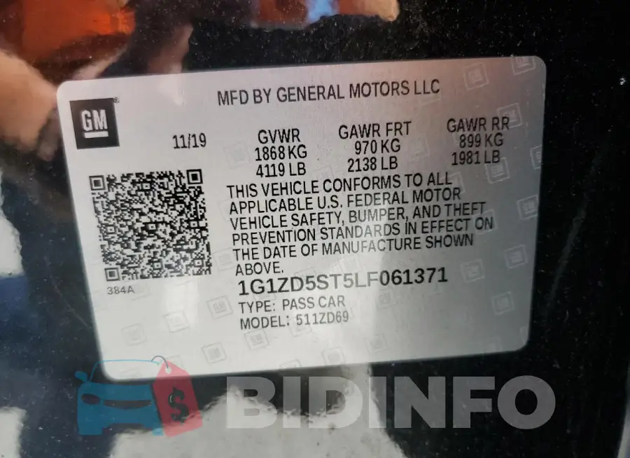 1G1ZD5ST5LF061371 Photo# 12