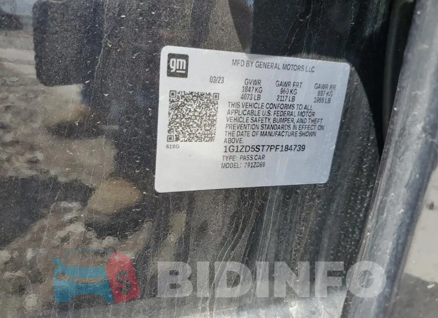 1G1ZD5ST7PF184739 Photo# 12