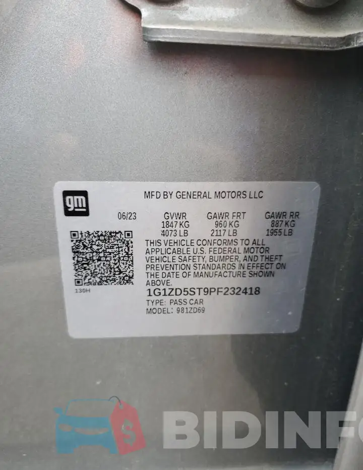 1G1ZD5ST9PF232418 Photo# 13