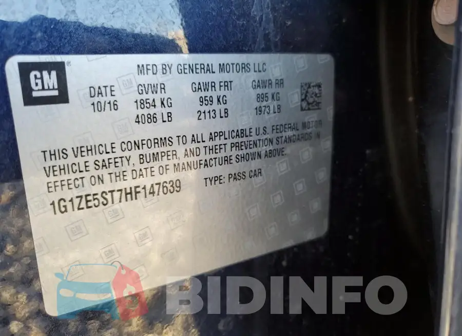 1G1ZE5ST7HF147639 Photo# 12