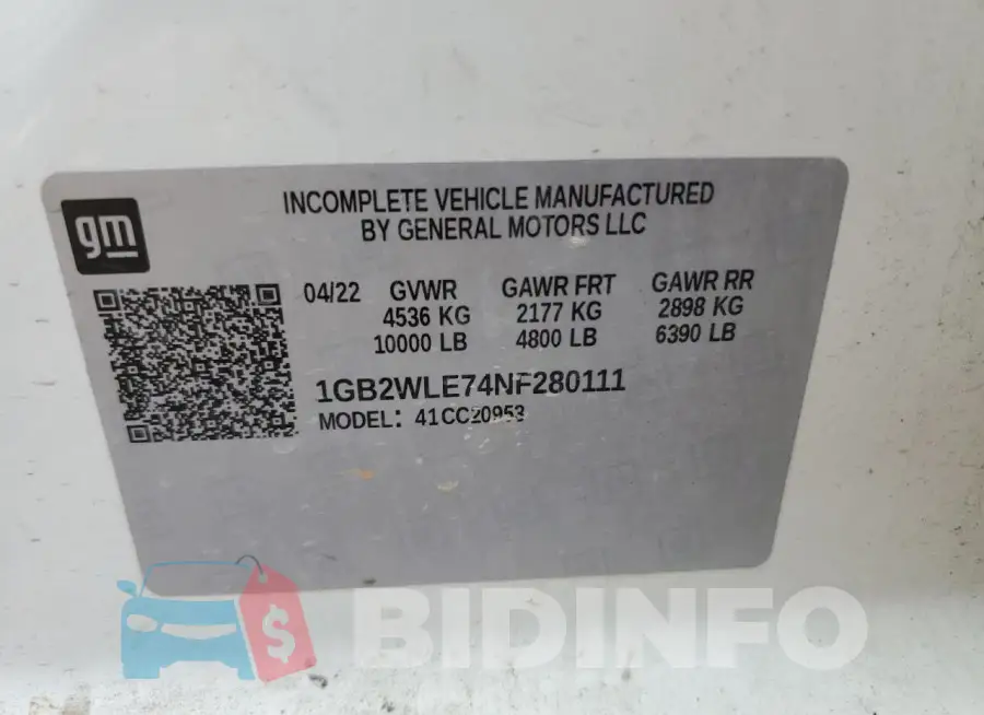 1GB2WLE74NF280111 Photo# 12