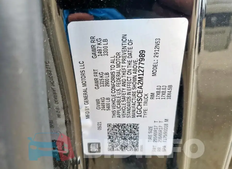 1GCHSCEA2M1277989 Photo# 12
