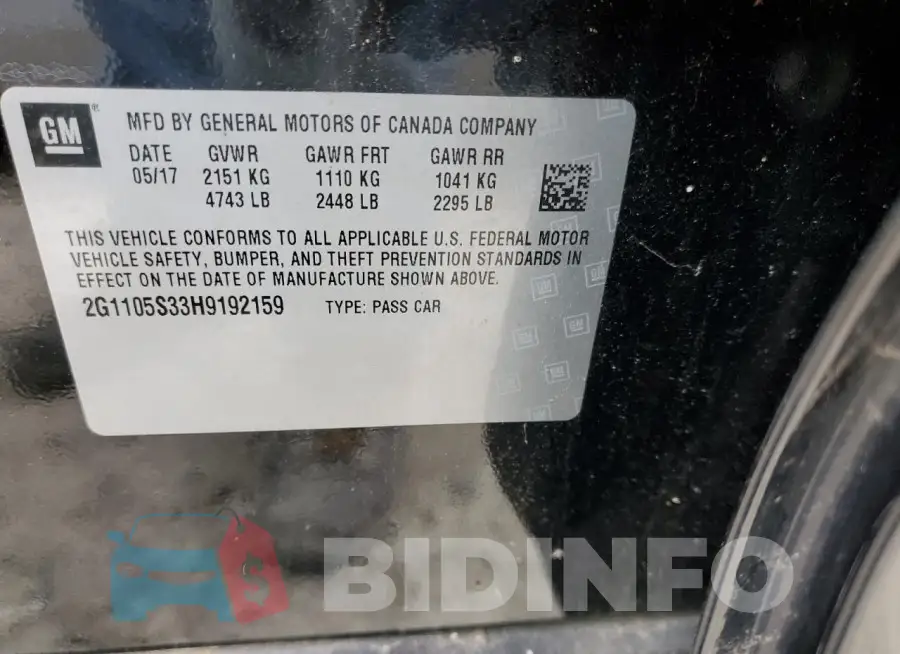 2G1105S33H9192159 Photo# 12