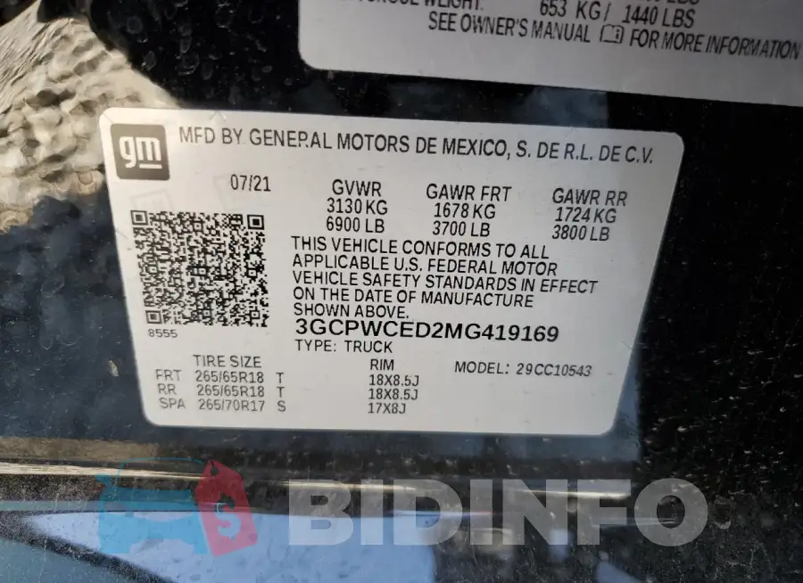3GCPWCED2MG419169 Photo# 12
