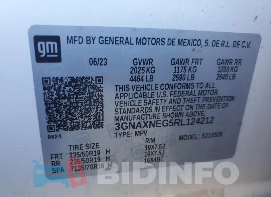 3GNAXNEG5RL124212 Photo# 14