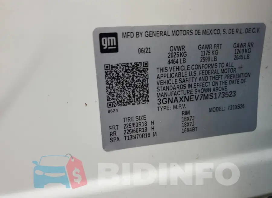 3GNAXNEV7MS173523 Photo# 13