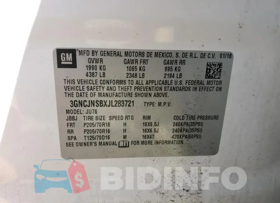 3GNCJNSBXJL283721 Photo# 14