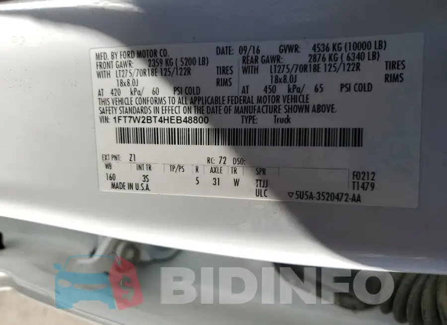 1FT7W2BT4HEB48800 Photo# 12