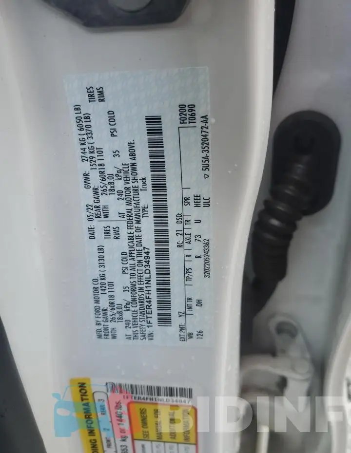 1FTER4FH1NLD34947 Photo# 12