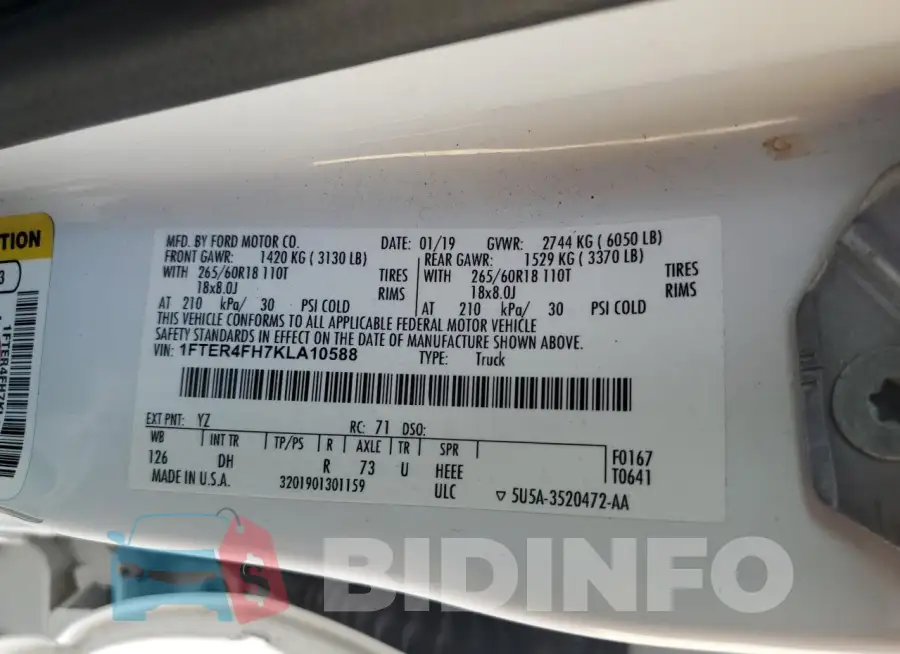 1FTER4FH7KLA10588 Photo# 12