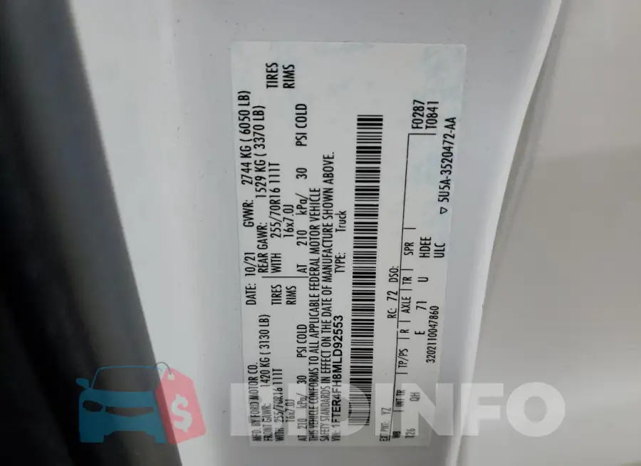 1FTER4FH8MLD92553 Photo# 12