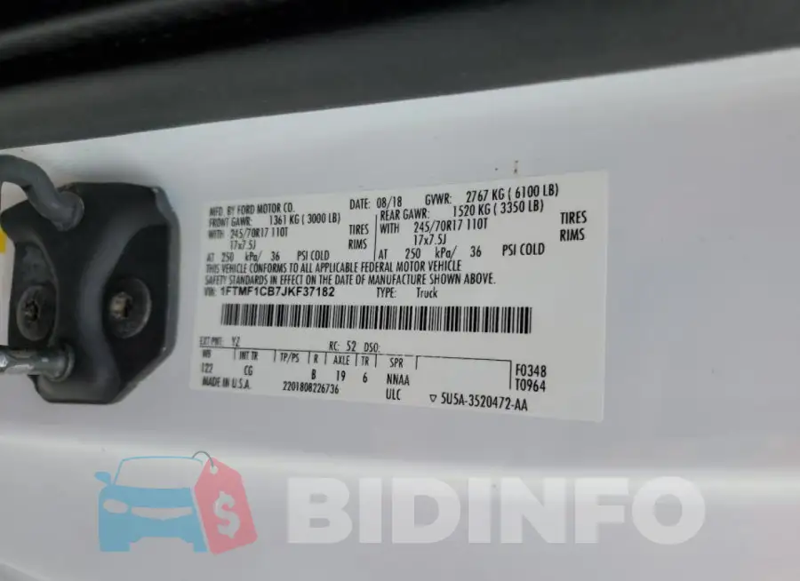 1FTMF1CB7JKF37182 Photo# 12
