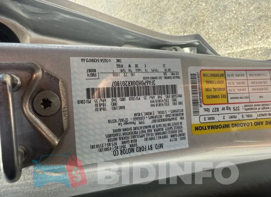 3FA6P0HD0KR201807 Photo# 10