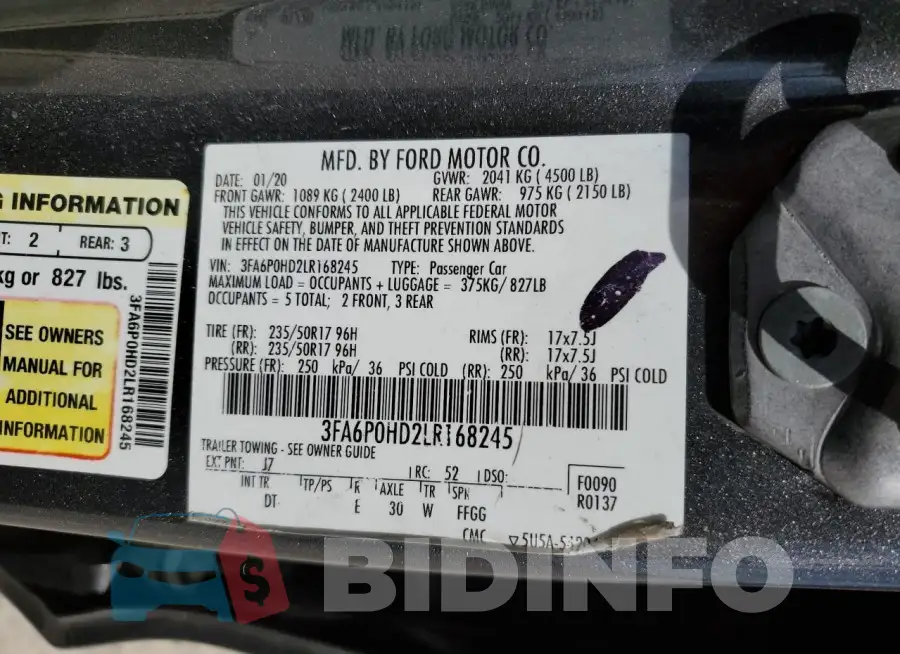 3FA6P0HD2LR168245 Photo# 12