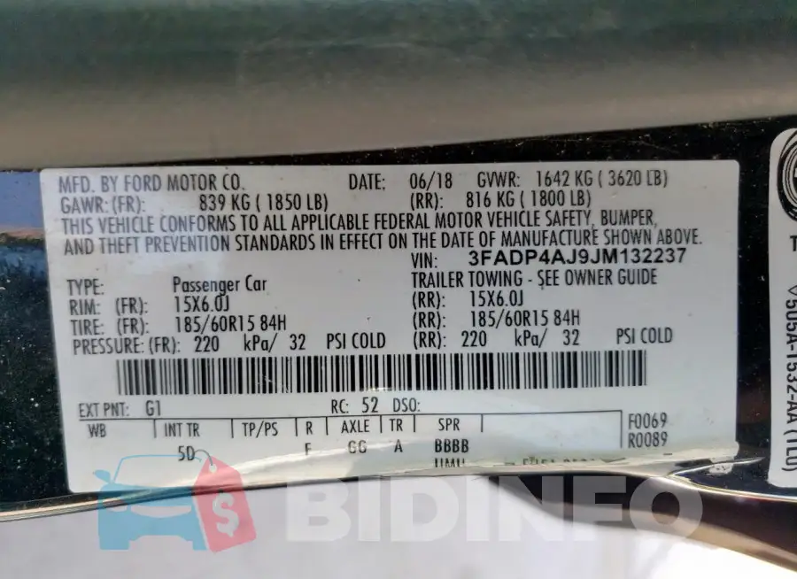 3FADP4AJ9JM132237 Photo# 12