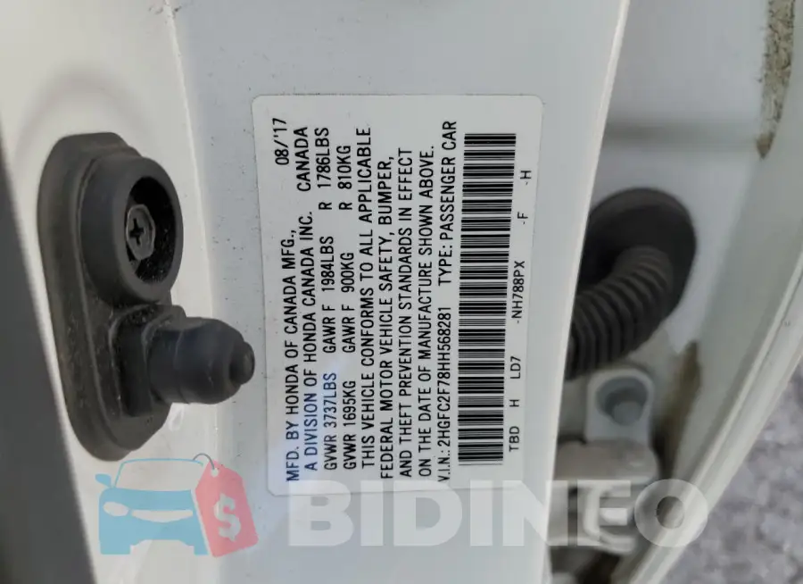 2HGFC2F78HH568281 Photo# 12