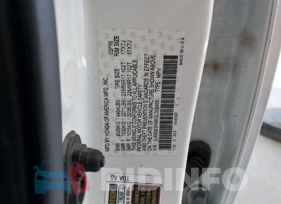 5J6RM3H48GL008466 Photo# 12