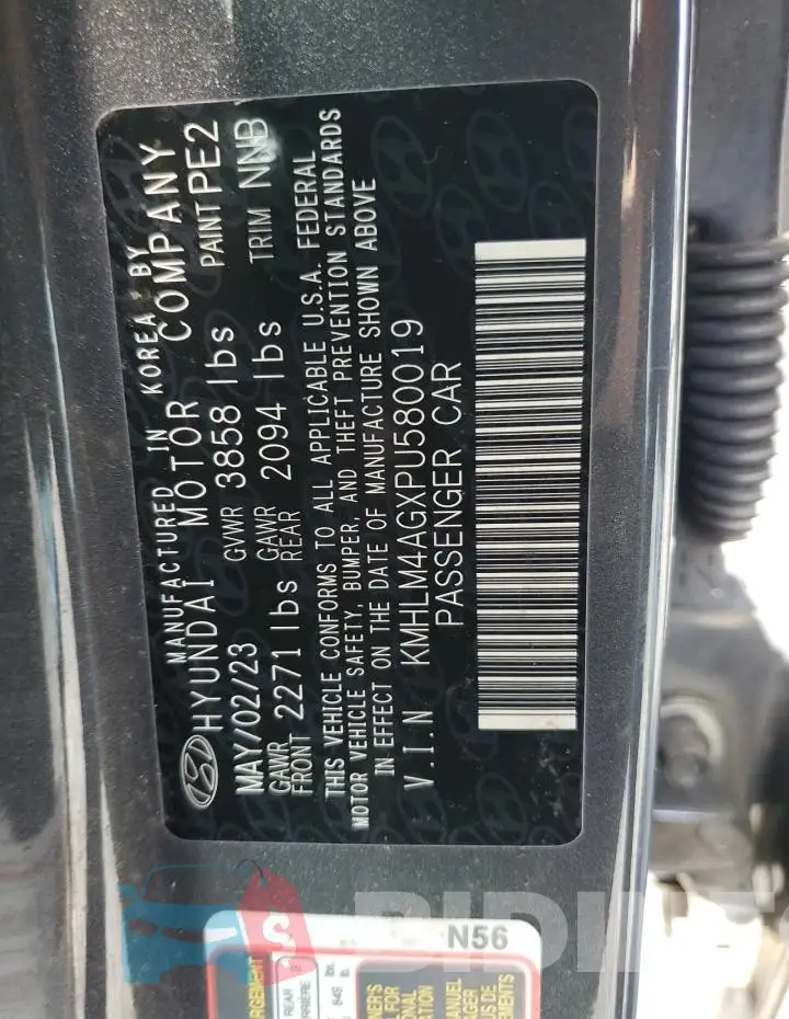 KMHLM4AGXPU580019 Photo# 12