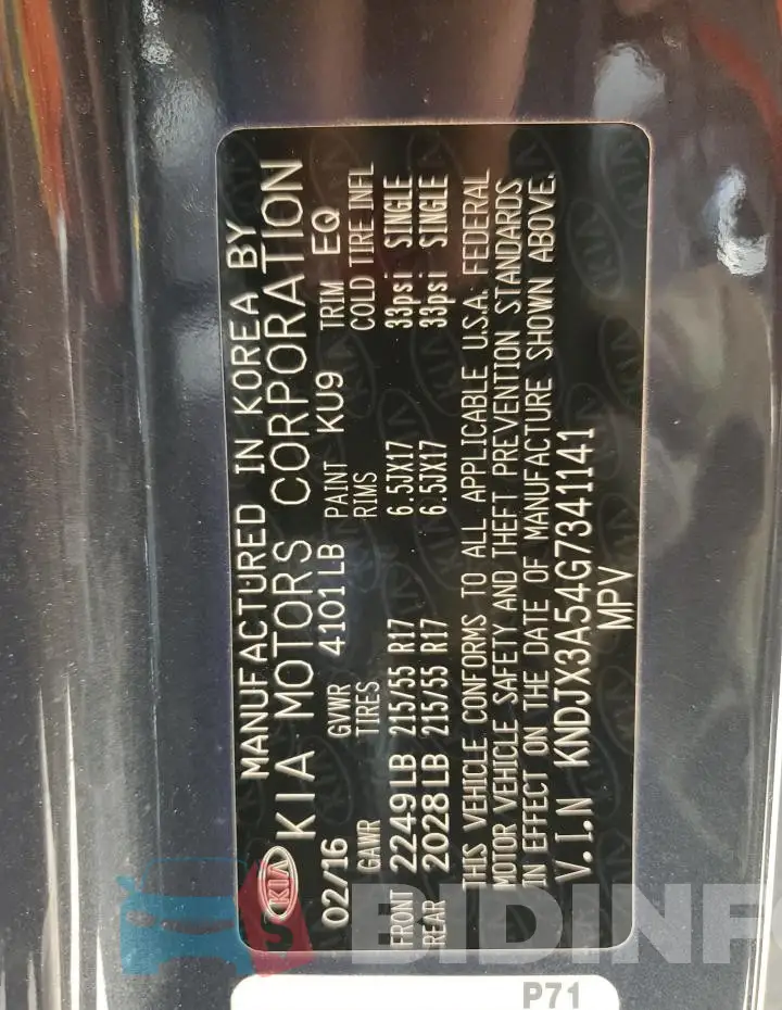 KNDJX3A54G7341141 Photo# 14