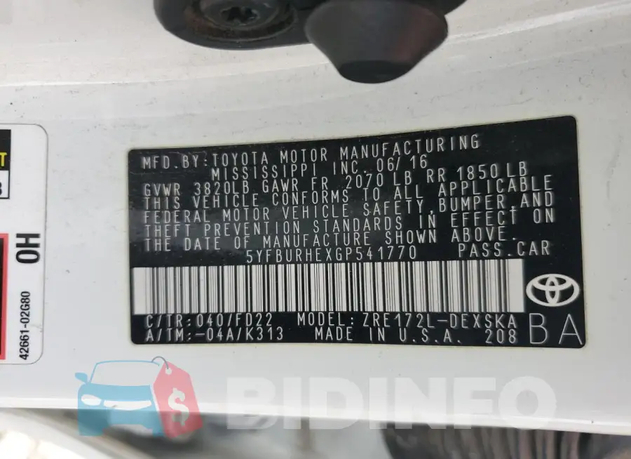 5YFBURHEXGP541770 Photo# 12
