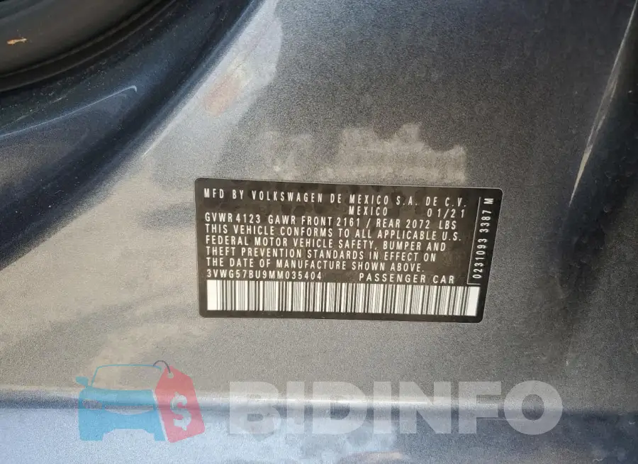3VWG57BU9MM035404 Photo# 12
