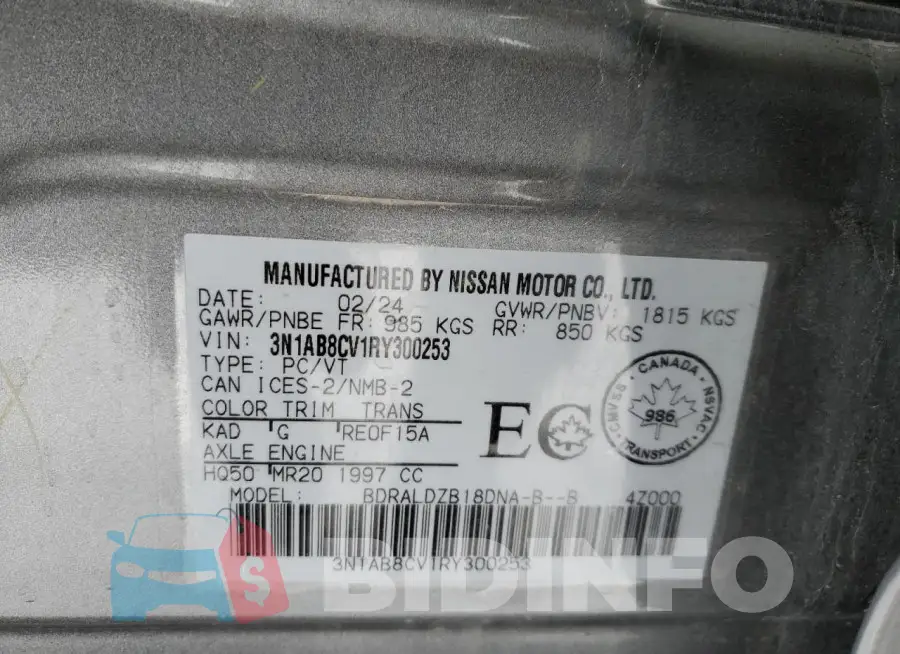 3N1AB8CV1RY300253 Photo# 12
