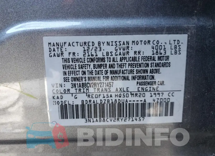 3N1AB8CV2RY271457 Photo# 12