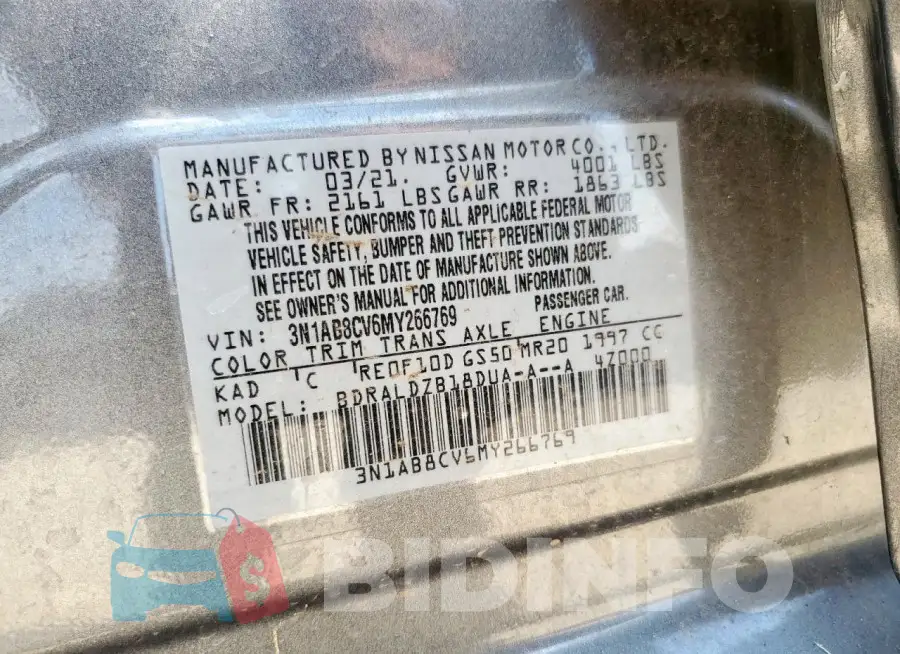 3N1AB8CV6MY266769 Photo# 12