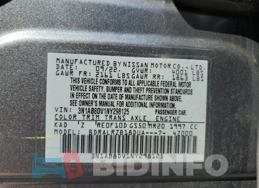 3N1AB8DV1NY298125 Photo# 12