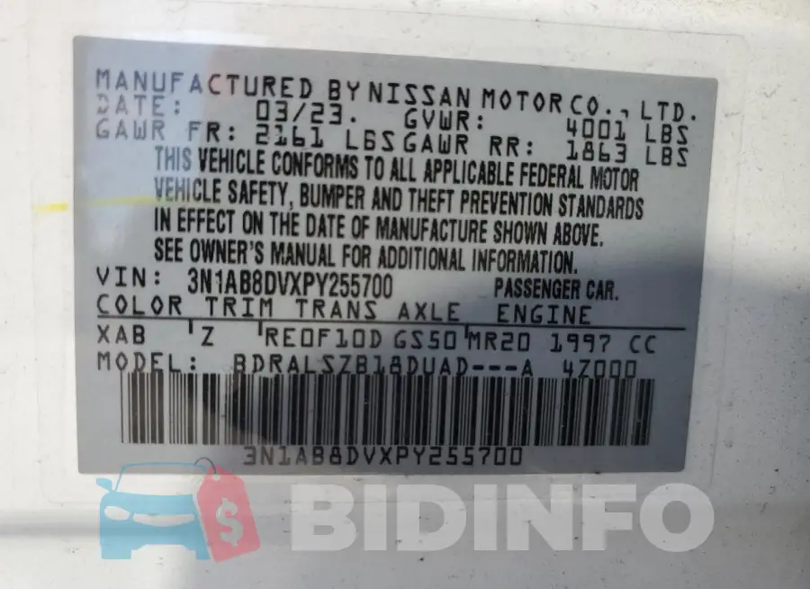 3N1AB8DVXPY255700 Photo# 12