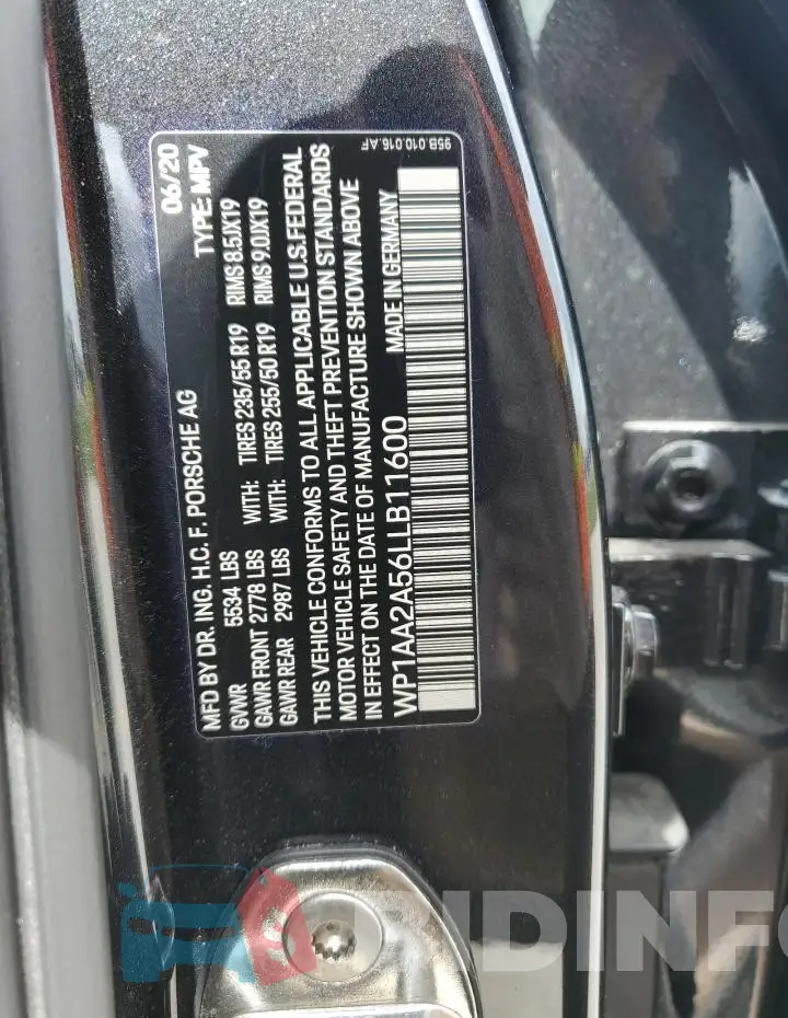 WP1AA2A56LLB11600 Photo# 13