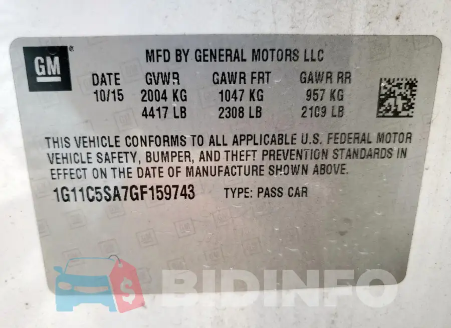 1G11C5SA7GF159743 Photo# 12