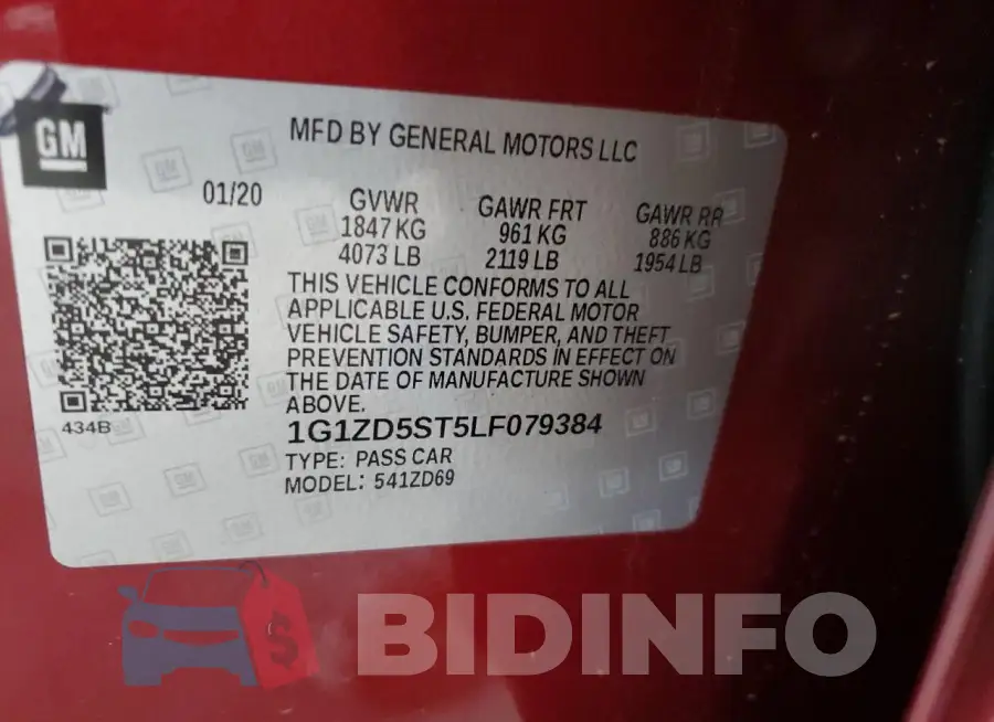1G1ZD5ST5LF079384 Photo# 12