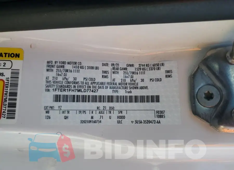 1FTER1FH7MLD77427 Photo# 12