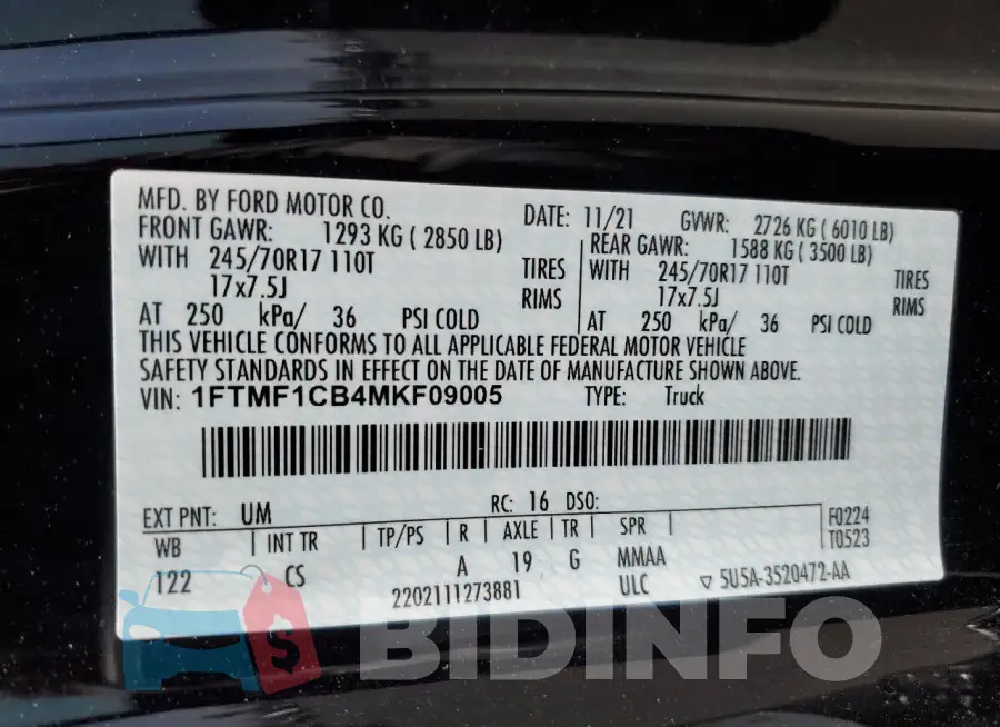 1FTMF1CB4MKF09005 Photo# 12