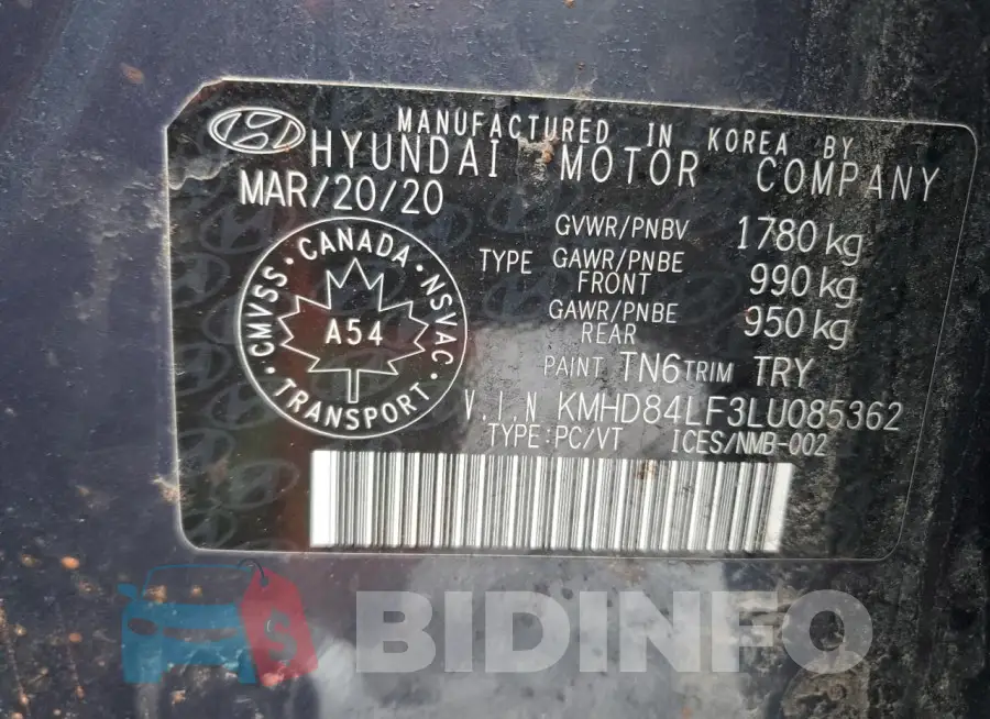 KMHD84LF3LU085362 Photo# 12
