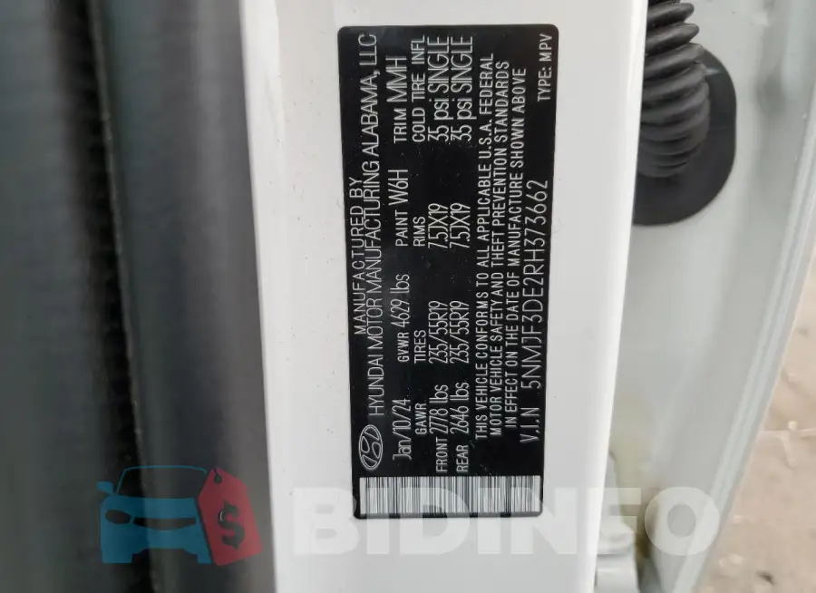 5NMJF3DE2RH373662 Photo# 14