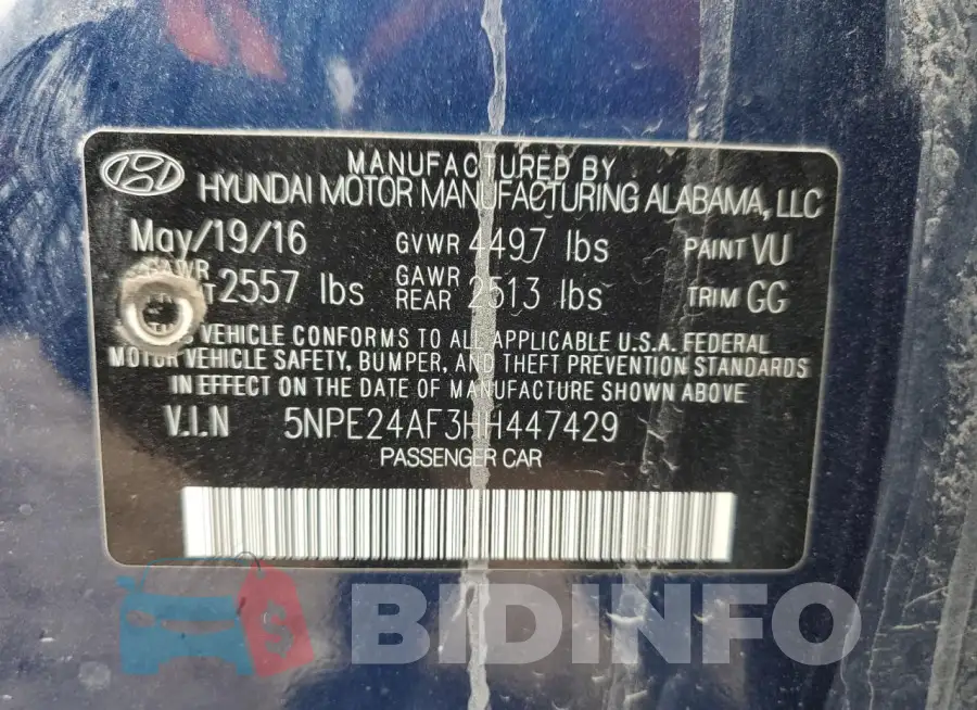 5NPE24AF3HH447429 Photo# 12