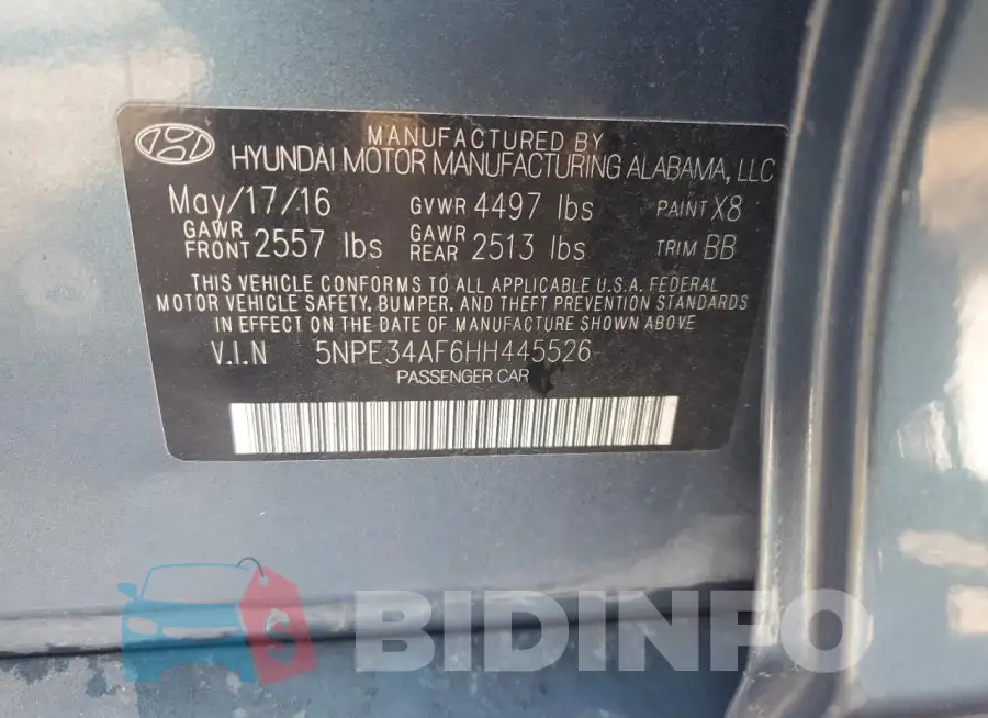5NPE34AF6HH445526 Photo# 12