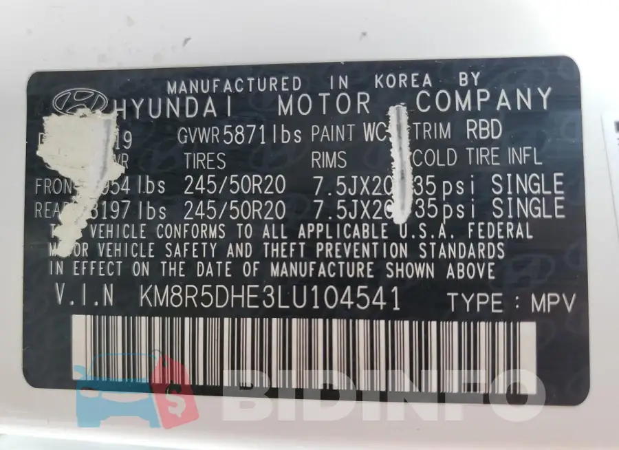 KM8R5DHE3LU104541 Photo# 13