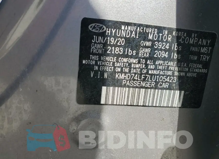 KMHD74LF7LU105423 Photo# 13