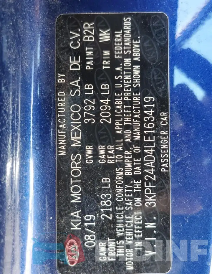 3KPF24AD4LE163419 Photo# 12