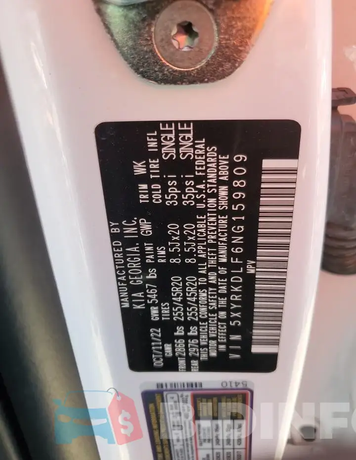 5XYRKDLF6NG159809 Photo# 14