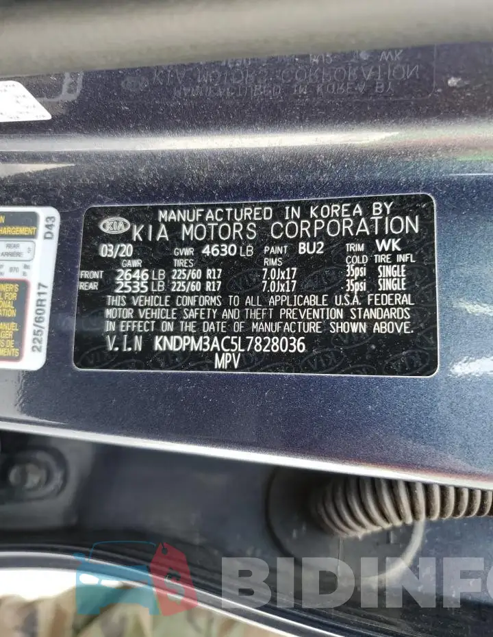 KNDPM3AC5L7828036 Photo# 13