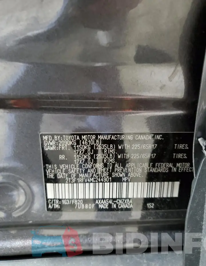 2T3F1RFV4MC244901 Photo# 13
